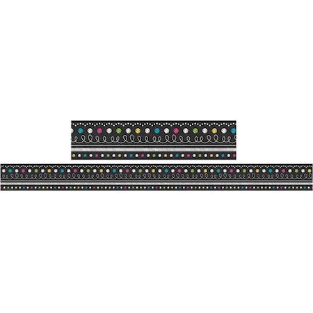 Teacher Created Resources Teacher Created Resources TCR5619-6 Chalkboard Brights Straight Border Trim - Pack of 6 TCR5619-6